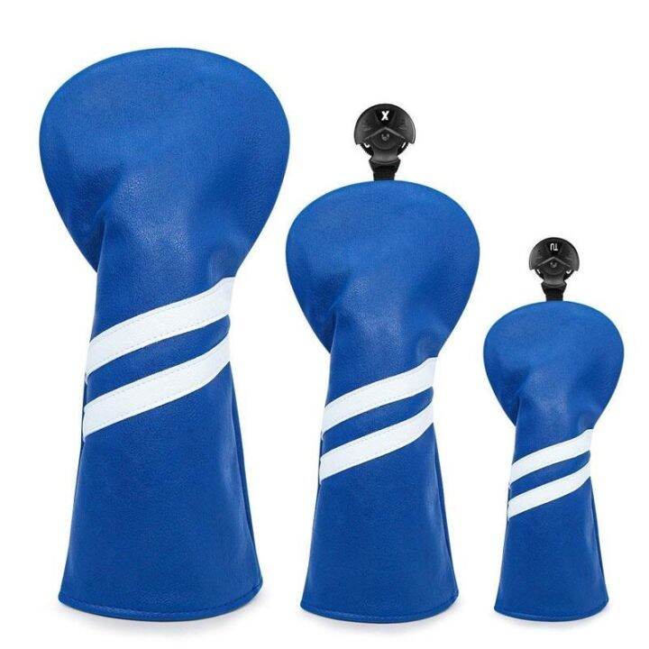 simple-stripes-golf-club-cover-headcovers-for-driver-fairway-woods-hybrid-waterproof-pu-leather-soft-protector-durable-covers