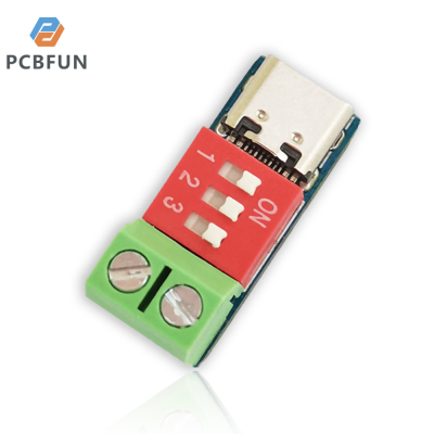 pcbfun ประเภท-C PD QC ทริกเกอร์5V ~ 20V DC ปรับแรงดันโมดูลแรงดันไฟฟ้าได้โมดูลล่อชาร์จเร็ว