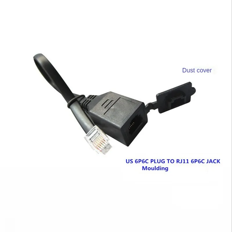 Extension Cable Telephone Extension Cable PA66 RJ11 6P6C Male to