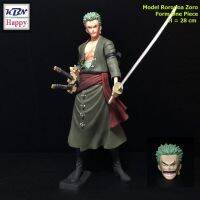 Model Roronoa Zoro From One Piece 28cm โมเดล โรโรโนอา โซโร เปลี่ยนหัวได้ งานตัวใหญ่ วันพีซ สูง 28ซม.