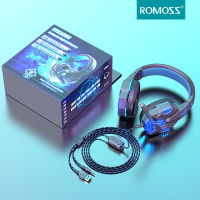 Romoss หูฟังสเตอริโอ3D เสียงสเตอริโอ SY830เบสพิเศษหูฟังสำหรับเล่นเกมหูฟังแบบปรับได้พร้อมไมค์ตัดเสียงรบกวนแบบ HD