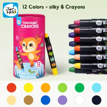 MiDeer 6pc Washable and Twistable Silky Colorful Crayon