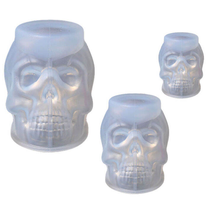 diy-home-decoration-handmade-gift-resin-mold-epoxy-skull-candle-mold