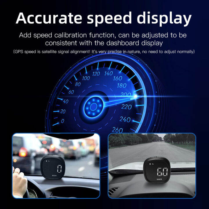 gps-hud-head-up-display-digital-speedometer-สัญญาณเตือนความเร็วเกินเข็มทิศนาฬิกาความเมื่อยล้าเตือนการขับขี่สากลสำหรับรถยนต์ทุกคัน