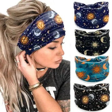 Bandana Elastic Headband Women Head Fitness Headwear Wrap Print Hair  Accessories Girls Band Hair Headband Punk Headband