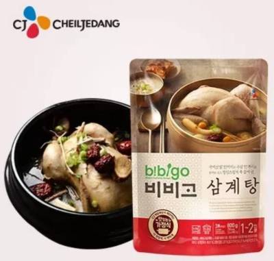 samgyetang ไก่ตุ๋นโสมเกาหลี ซัมเกทัง cj bibigo ginseng chicken soup 800g 비비고 삼계탕