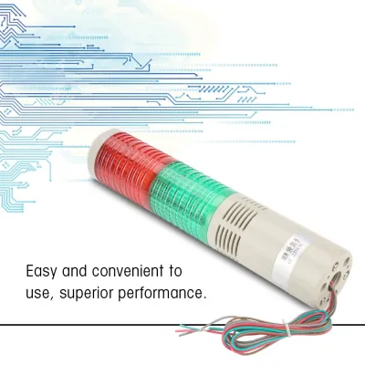 เครื่องไฟสัญญาณ LED อุตสาหกรรม AC 220V 9.8นิ้วไฟเตือนหอคอยกลมไฟส่งสัญญาณไฟเตือนไฟเตือน