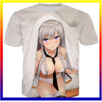 ฤดูร้อน Azur Lane เสื้อยืดอะนิเมะเกมสาวเซ็กซี่พิมพ์ 3D Street Wear ผู้ชายแฟชั่นผู้หญิงบวกขนาดเสื้อยืดเด็กเสื้อยืดเสื้อผ้าด้านบน XS-5XL