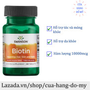 Viên Uống Swanson Biotin 10,000 Mcg Mỹ 60 Viên - 10000mcg hỗ trợ mọc tóc