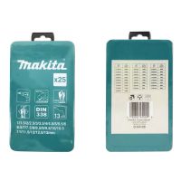 MAKITA รหัส D-54128 ชุดดอกสว่านเจาะเหล็ก HSS-R (สีดำ) ขนาด 1-13มม. (25ดอก/ชุด) บรรจุในกล่องโลหะ