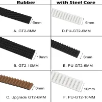 1 Meter Rubber / PU with Steel Core Gt2 Belt GT2 Timing Belt 6mm / 10mm Width for 3d Printer Cleaning Tools