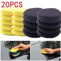 20Pcs Car Waxing Polish Wax Foam Sponge Applicator Pads 10CM Yellow Cleaning Sponge Clean Washer Washing Tool Car Cleaning