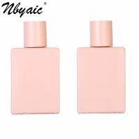 Nbyaic Perfume dispenser 30ml 50ml fashion pink glass bottle perfume bottle portable perfume spray dispenser 1pcs empty bottle Travel Size Bottles Con