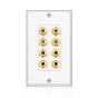 8 Posts Speaker Wall Plate Home Theater Wall Plate Audio Panel for 4 Speakers thumbnail