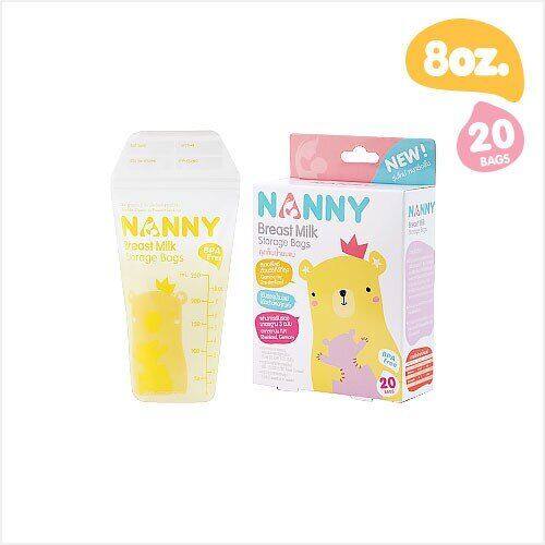 nanny-ถุงเก็บน้ำนมแม่ขนาด-8oz-ซิป-2-ชั้นปิดสนิท-พื้นที่เขียนอยู่ด้านบนถุงไม่สัมผัสน้ำนม