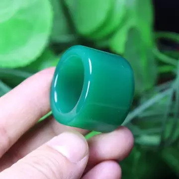 translucent dark green jadeite thumb ring[SOLD OUT] - Nanyang Jade  –Authentic Jewellery Collection Singapore