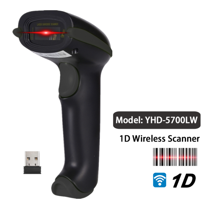YHDAA 1D Laser Wireless Barcode Scanner Reader for Laptop and Desktop