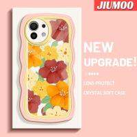 เคส JIUMOO สำหรับ Xiaomi 11 Lite 5G NE 11 Pro เคสภาพวาดสีน้ำมันแฟชั่นดอกไม้ดีไซน์ใหม่คอลอร์ขอบลอนนิ่มเคสมือถือกันกระแทกแบบใสเก๋ไก๋เคสโปร่งใสลายกล้องถ่ายรูปซิลิกาเจลป้องกัน