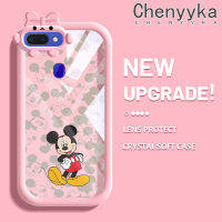 Chenyyka เคสสำหรับ OPPO R15เคสลายการ์ตูนมิกกี้น่ารักเมาส์ลวดลายสร้างสรรค์สีสันสดใสเคสซิลิโคนนิ่มเคสกันกระแทกหนาเคสโทรศัพท์กันตก