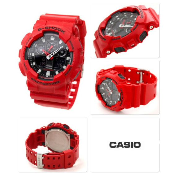 นาฬิกาข้อมือ-gshock-รุ่น-ga100b-4a-สีแดง