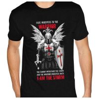 New Men T-Shirt Fashion Hot Sale XXXL Knights Templar Warrior Tee Men Punk Rock Short Sleeves Cotton Mens Designer Shirts 80s Apparel  WPOC