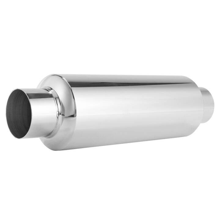 Car Exhaust Muffler 2.5 Inch Inlet Stainless Steel Universal Resonator 12 Inch Long Performance