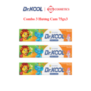 Combo 3 Kem đánh răng Dr.KOOL Kid Hương Cam 3x75g
