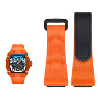 Genuine Leather strap, suitable for Richard Mille nylon strap, mens RM5053 screwdriver, four-star or five-star screw head,25mm