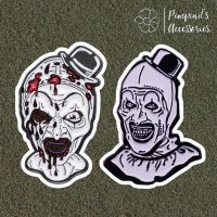 ʕ •ᴥ•ʔ ✿ พร้อมส่ง : เข็มกลัดตัวตลกโรคจิต | Art the Clown - Terrifier Movie Enamel Brooch Pin Set.