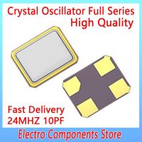 10PCS 4Pin 2016 2.0 * 1.6mm ควอตซ์เรโซเนเตอร์ 24.000MHZ 24M 24MHZ SMD Patch Passive Crystal Oscillator 10PF 10PPM ชุดอิเล็กทรอนิกส์