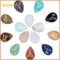 OSIDE 30 PCS หยดน้ำตา หินโมราธรรมชาติทรงไข่ สารพันอย่างหลากหลาย Flatback แบน Teardrop flatback Stone BEAD การทำหัตถกรรมเครื่องประดับ DIY 1410มม. สารพัน Teardrop flatback อัญมณี cabochons กำไลข้อมือสร้อยข้อมือ