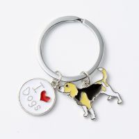 【YF】 Cute Keychain Mini Pet Dog Keychains Car Keyring Metal Gift Bulldog Dachshund Bag Charms Women Accessories