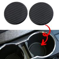 2Pcs Auto Car Vehicle Water Cup Bottle Holder Pad Non-Slip Silicone Round Mat