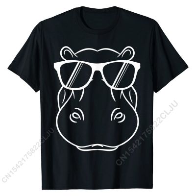 Cool Hippo Design-น่ารักฮิปโปW/แว่นตากันแดดเสื้อยืดCrazy Men Topเสื้อยืดFaddish Cottonเสื้อTเสื้อStreet