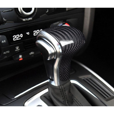 สำหรับ Audi B8 Q7 A5 A6 A7 A4 S6 S7 ABS คาร์บอนไฟเบอร์รถเกียร์ Shift Handle ป้องกันสติกเกอร์รถอุปกรณ์เสริม