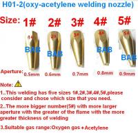 5ชิ้น/ล็อต H01-2 Oxygen Acetylene หัวเชื่อม/เชื่อมปลายขนาด1 2 3 4 5สำหรับ H01-2เชื่อมไฟฉาย