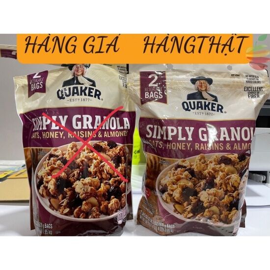 Yến mạch ăn liền quaker granola - 978gr - ảnh sản phẩm 3