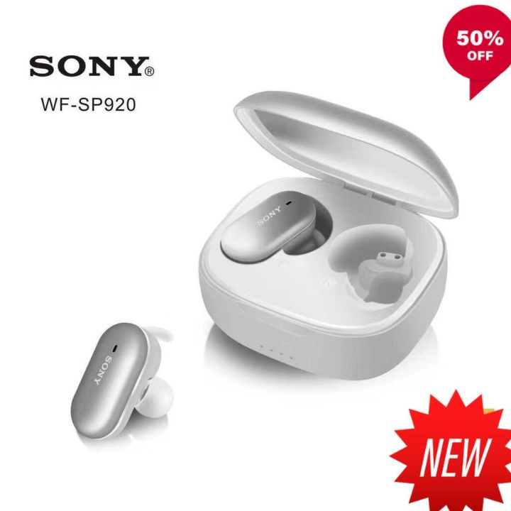 new-gadget-sony-หูฟังบลูทูธ-wf-sp920-หูฟังไร้สาย-ตัดเสียงรบกวน-หูฟังบลูทูธออกกำลังกาย-โทรได้-ฟังเพลงได้-ใช้นาน-6ชม-มีประกันร้าน-เล่นเกม-ฟังเพลง-ส่งฟรี