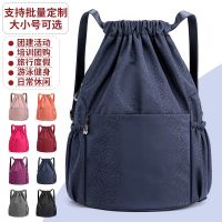 Waterproof sports backpack drawstring backpack drawstring pocket student basketball bag men and women fitness storage backpack bag customization 〖WYUE〗