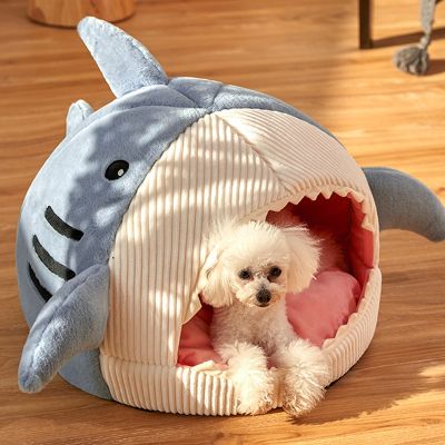 [pets baby] Enclosed Warm Cat Bed ForPet BedsKittens Basket Cushion Cat Pillow Mat TentNest Cave CatsGoods