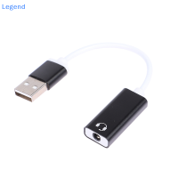 ?【Lowest price】Legend 2In1 USB TO 3.5mm Audio CABLE USB คอมพิวเตอร์ AUX Headphone ADAPTER CABLE Converter