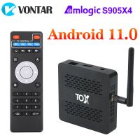 TOX3กล่องสมาร์ททีวี11 4GB 32GB Amlogic S905X4 Wifi 1000M BT 4K ชุดท็อปบ็อกซ์กล่องสมาร์ททีวีรองรับ Dolby Atmos Uso70d เครื่องเสียง