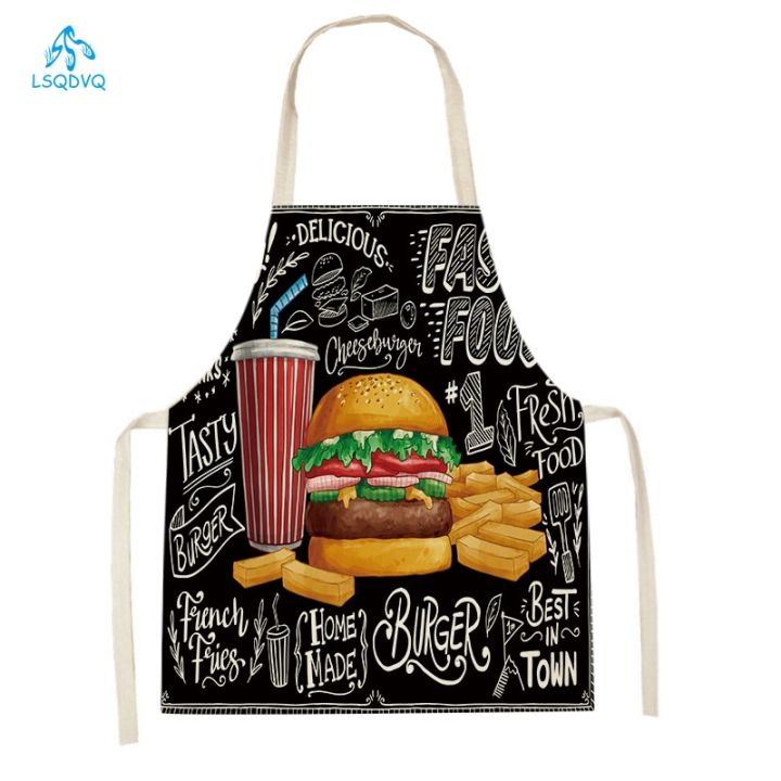 coffee-hamburger-printed-kitchen-aprons-for-adult-kids-household-linen-bib-fruits-vegetables-cooking-baking-apron-cleaning-tool-aprons
