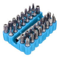 TDigitals 33Pcs Tamper Proof CRV6150 Torx Hex Star Bit ชุด Mag-Netic สำหรับสว่านไขควง Nutdrivers Bits เครื่องมือพร้อมกล่องเก็บ