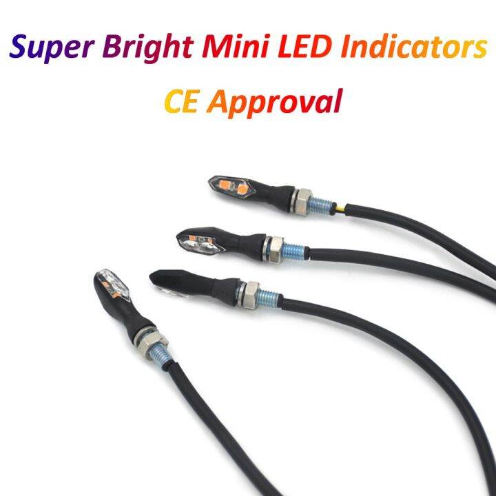 รถมอเตอร์ไซค์ขนาดเล็กสัญญาณเลี้ยว-led-หลอดไฟแสงจ้าตัวบ่งชี้ไฟกระพริบการอนุมัติ-ce-สำหรับร้านกาแฟ-rsuit-fo-acer-cbr250r-r1100-trk-502-650โจร