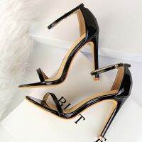 2022 Women Size 40 Extreme 11cm High Heels Fetish Sandals Female Gladiator Classic Strap Shoes Lady Scarpins Nude Platform Pumps