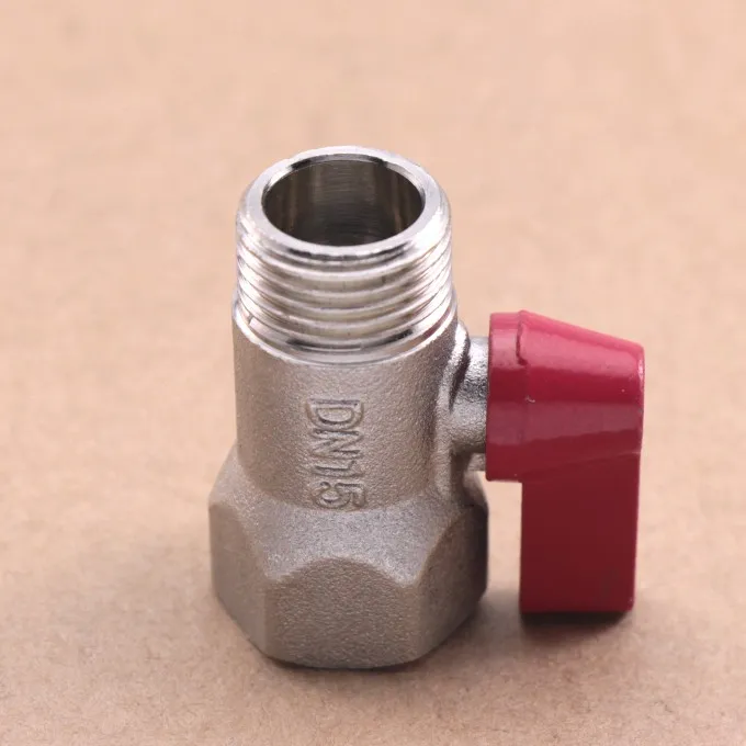 Electroplated copper ball valve with internal and external threads 1 2