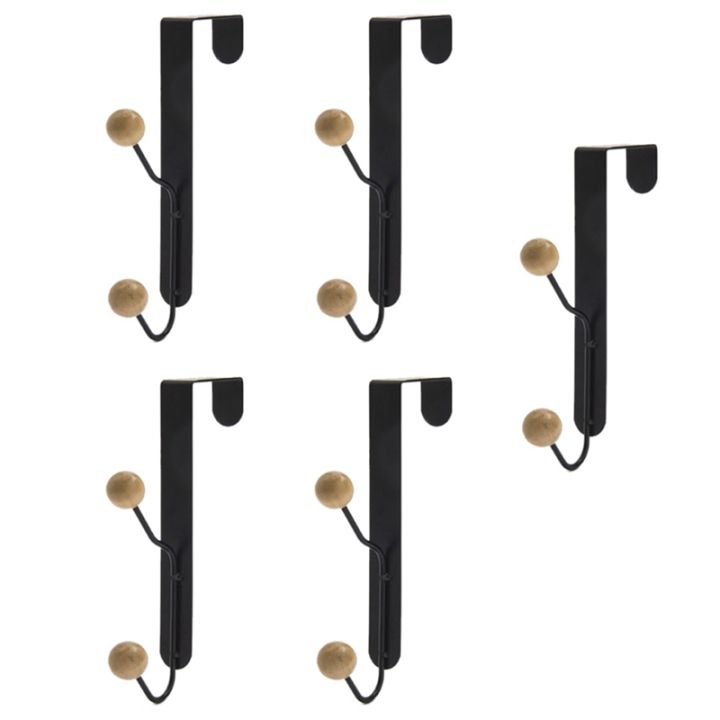 5pcs-over-the-door-hooks-double-hook-hanger-heavy-duty-hanging-hook-for-hanging-coats-bags-pants-hats-scarves