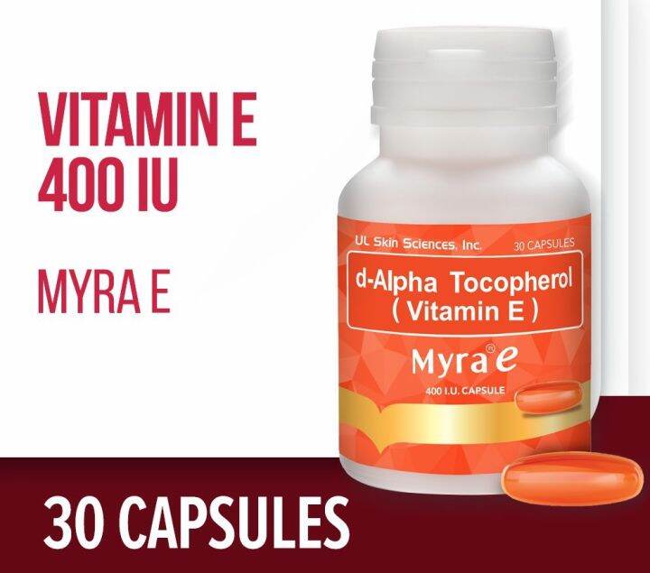 MYRAE Vitamin E 400 IU (dlAlpha Tocopheryl Acetate) 30 Capsules
