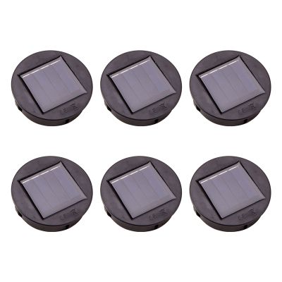 6Pc Smart Garden Solar Powered Replacement Round LED Light Box Solar Battery Box Solar Cells Li-Ion Battery Charger